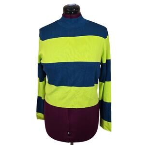 Women's Victor Glemaud for Target Neon Striped Cropped Sweater | Size Large